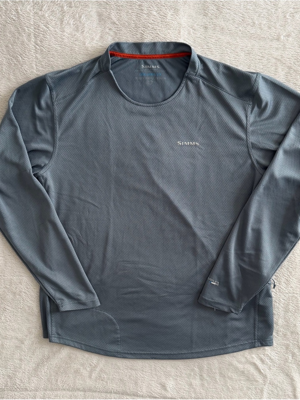 Simms Solarflex Shirt Men L Blue Gray UPF 50
Performance Fishing Long Sleeve
